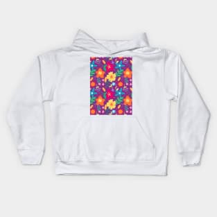 Flower Pattern A Type Kids Hoodie